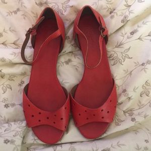 Madewell Perforated Dot Red Sandals